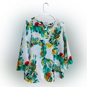 A plant printed VAN HEUSEN women blouse.